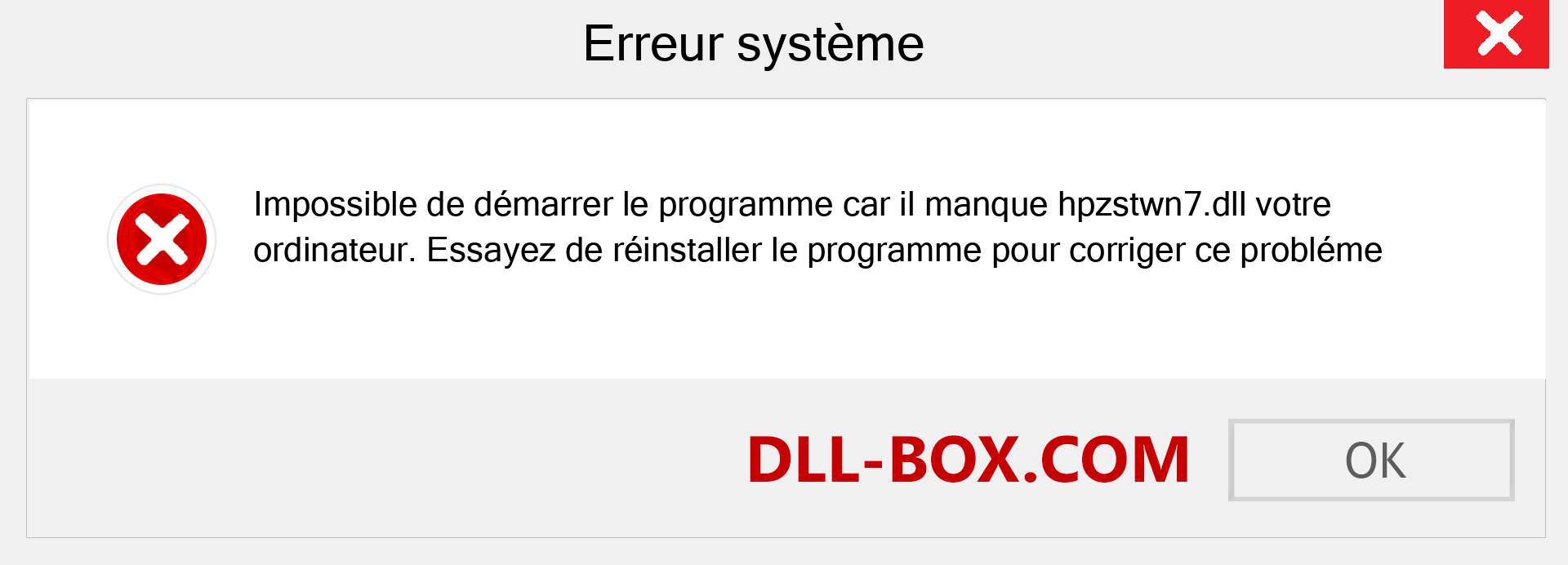 Le fichier hpzstwn7.dll est manquant ?. Télécharger pour Windows 7, 8, 10 - Correction de l'erreur manquante hpzstwn7 dll sur Windows, photos, images